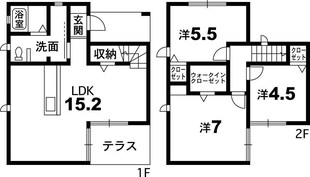 タウンハウスIZUMIの物件間取画像